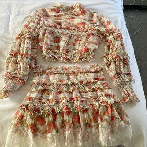 Zimmerman style skirt and top set